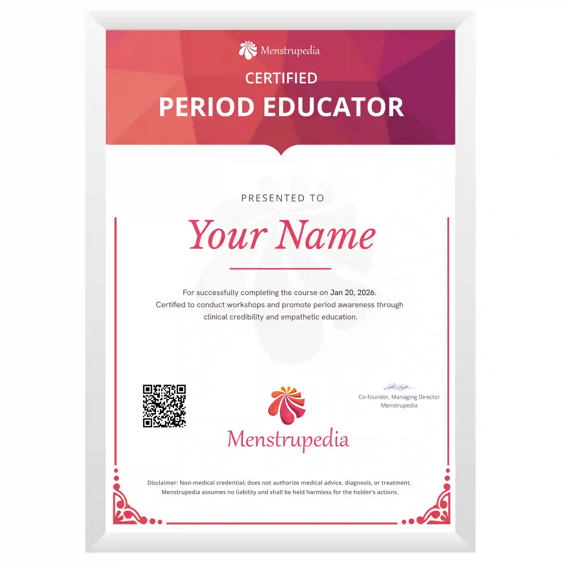 Period Educator Certification Program