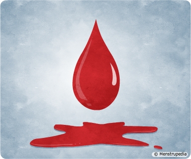 Illustration of a blood drop - Menstrupedia